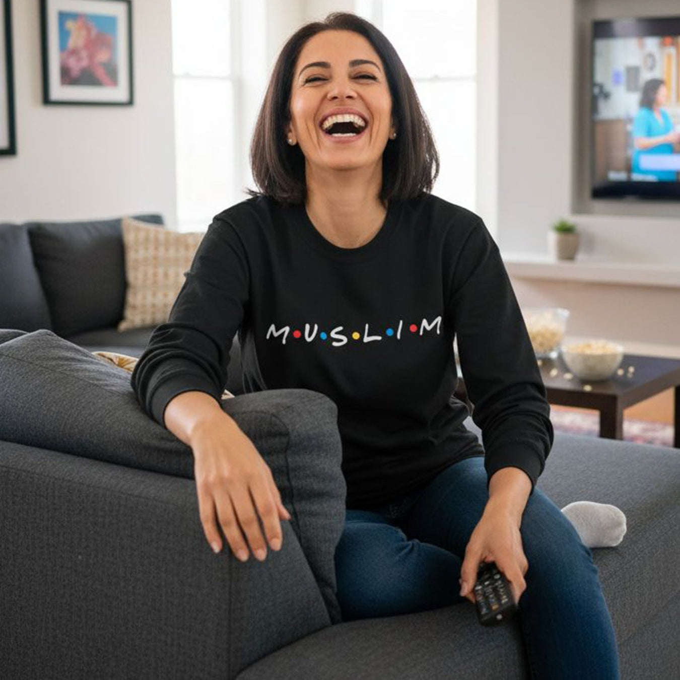 Muslim Friends TV Show Logo Style Themed Long Sleeve T-Shirt