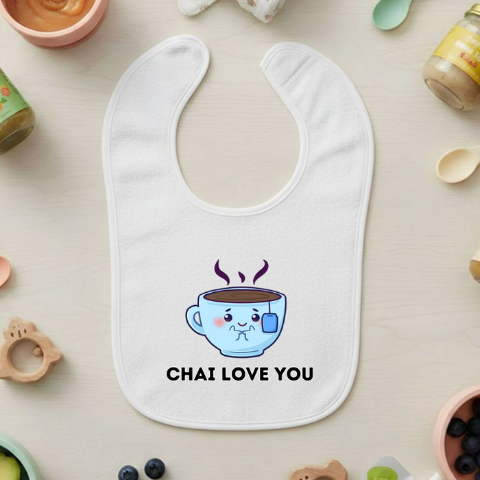Chai Love You Terry Bib