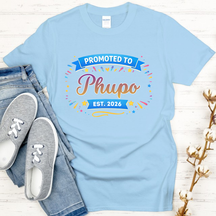 Promoted to [Relative] Est. [Year] Personalized T-Shirt