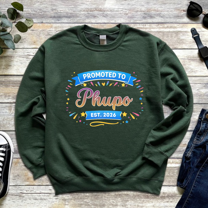 Promoted to [Relative] Est. [Year] Personalized Sweatshirt