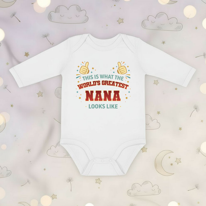 This is What the World's Greatest Nando Looks Like Long Sleeve Onesie