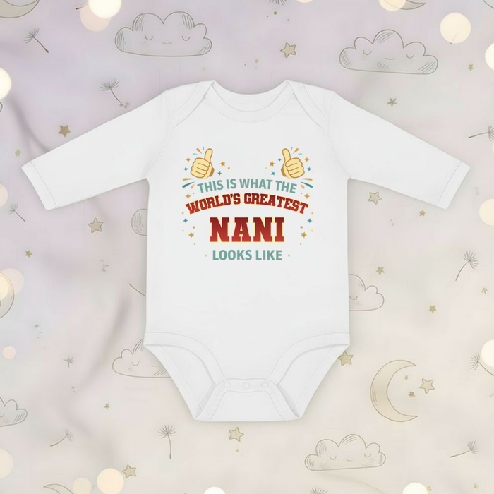 This is What the World's Greatest Nandi Looks Like Long Sleeve Onesie