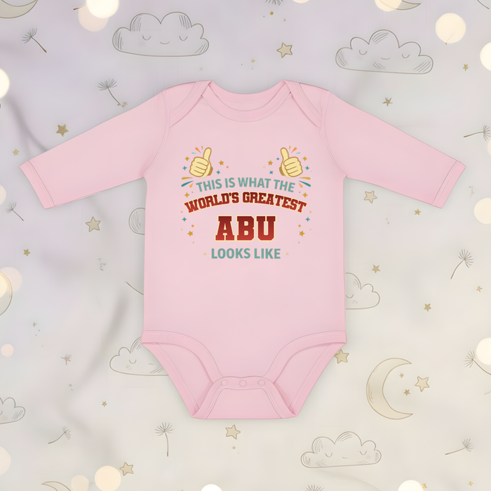 This is What the World's Greatest Abu Looks Like Long Sleeve Onesie