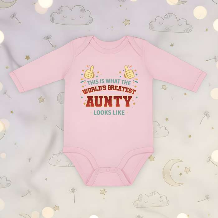 This is What the World's Greatest Aunty Looks Like Long Sleeve Onesie