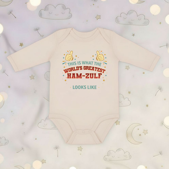 This is What the World's Greatest Ham-Zulf Looks Like Long Sleeve Onesie