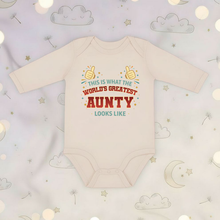 This is What the World's Greatest Aunty Looks Like Long Sleeve Onesie