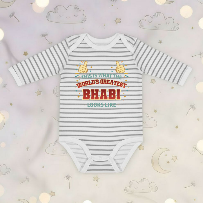 This is What the World's Greatest Bhabi Looks Like Long Sleeve Onesie