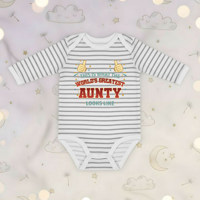 This is What the World's Greatest Aunty Looks Like Long Sleeve Onesie