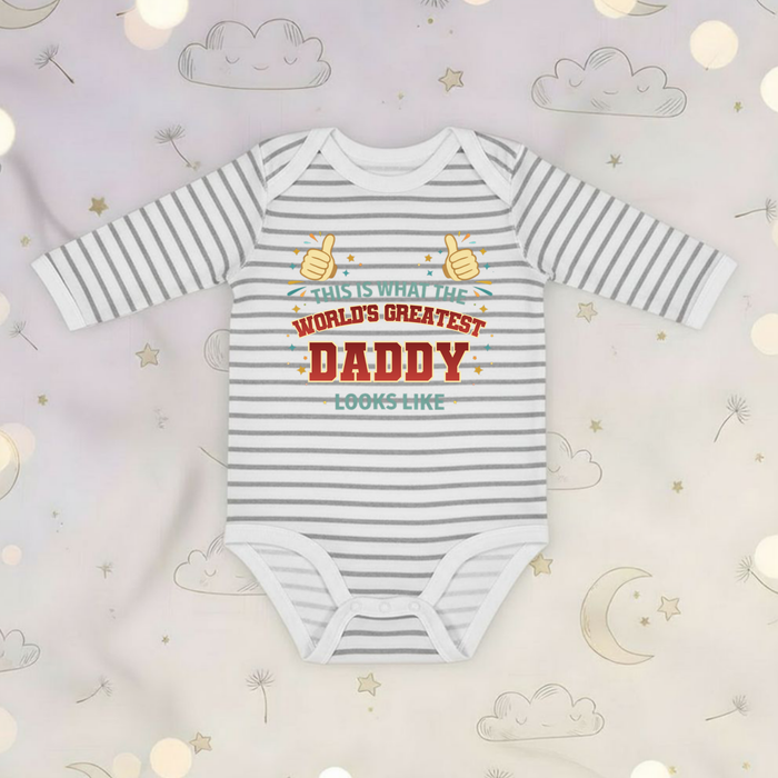 This is What the World's Greatest Daddy Looks Like Long Sleeve Onesie