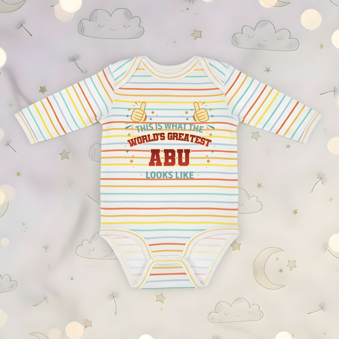 This is What the World's Greatest Abu Looks Like Long Sleeve Onesie