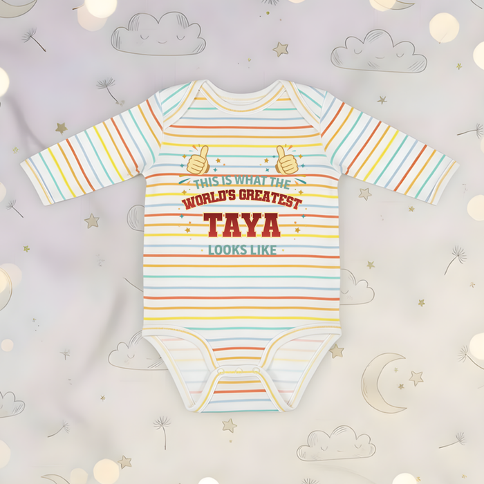This is What the World's Greatest Tayi Looks Like Long Sleeve Onesie