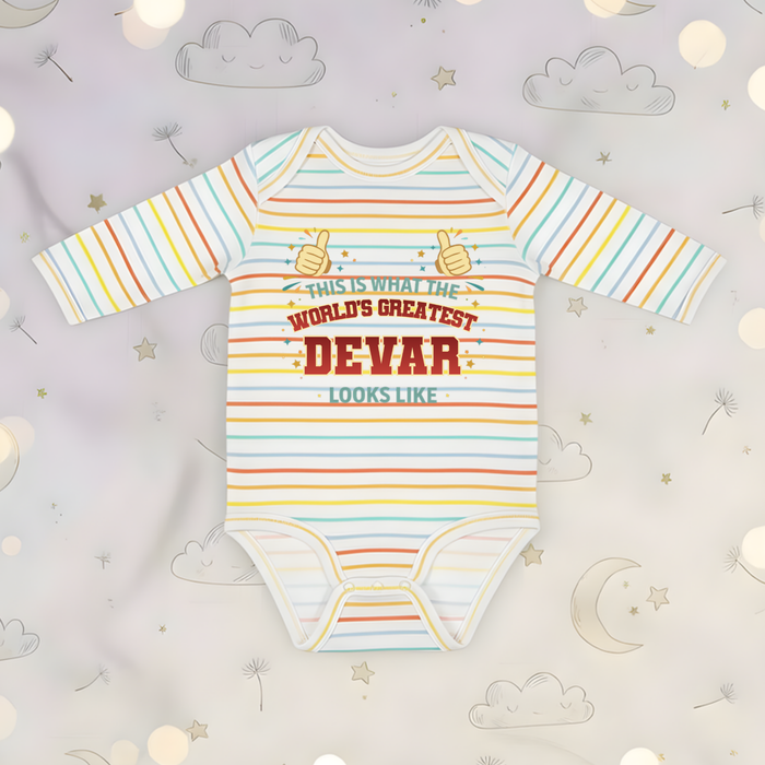 This is What the World's Greatest Devar Looks Like Long Sleeve Onesie