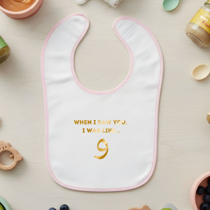 GOLD When I Saw You I was Like و ("Wow") Terry Bib