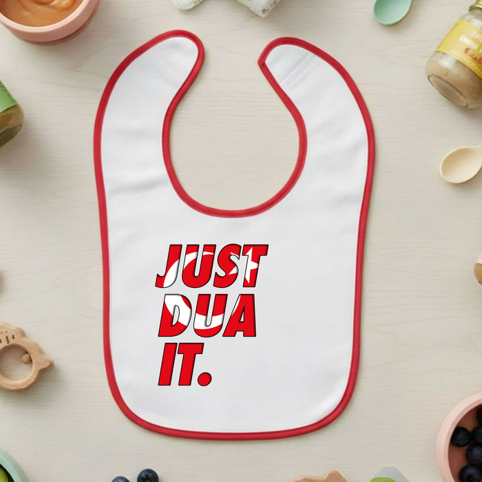 Just Dua It Turkey Flag Terry Bib