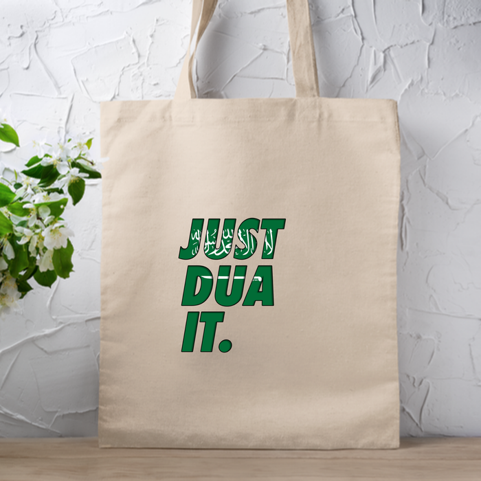 Just Dua It Saudi Arabia Flag Tote Bag