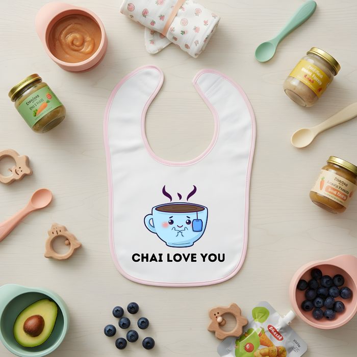 Chai Love You Terry Bib