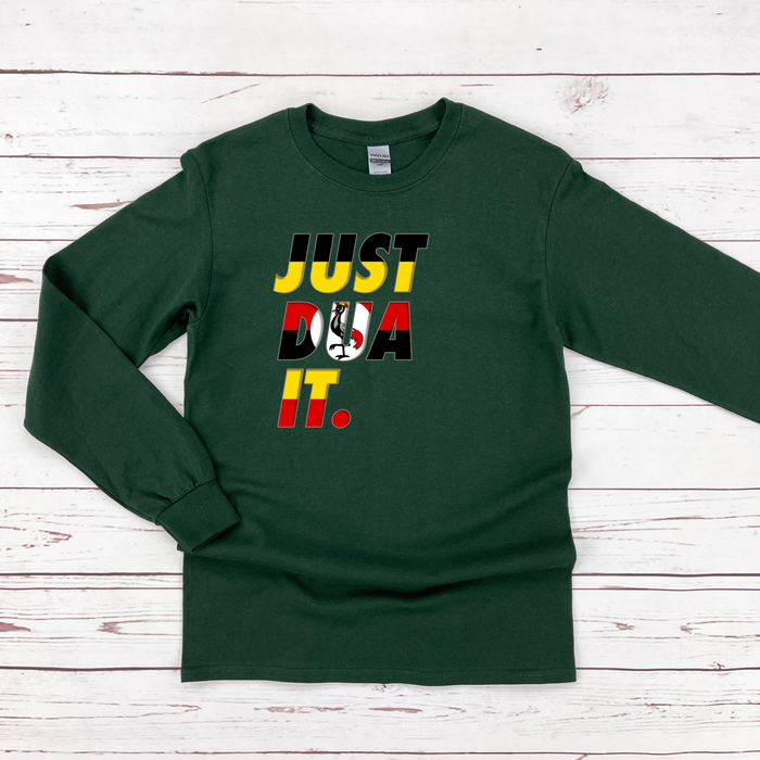 Just Dua It Uganda Flag Long Sleeve Shirt