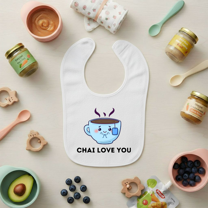 Chai Love You Terry Bib
