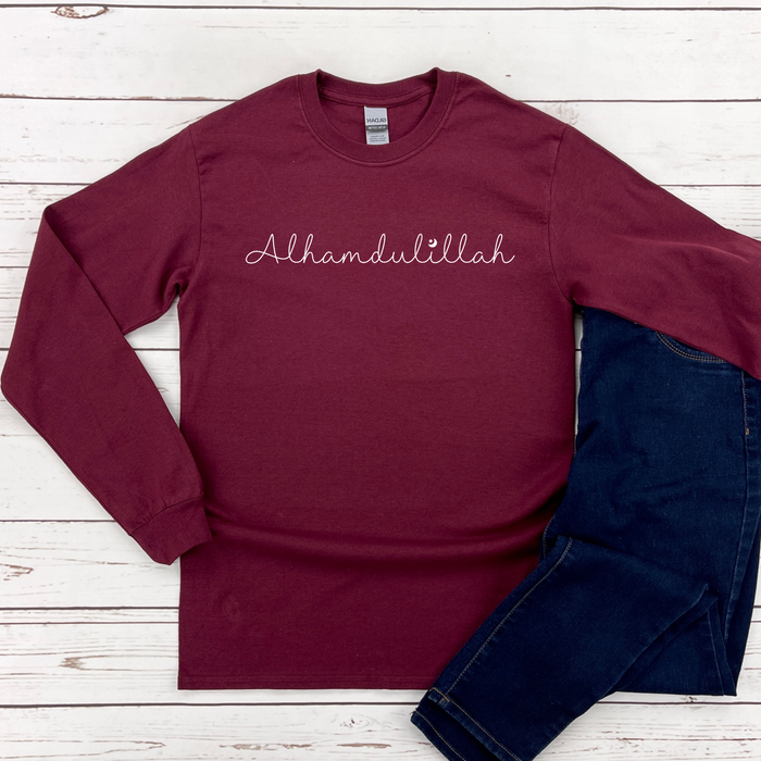 Alhamdulillah with Moon & Star Long Sleeve Shirt