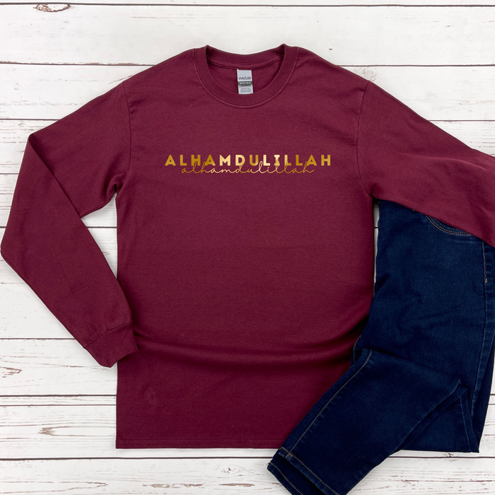 GOLD Alhamdulillah Long Sleeve Shirt
