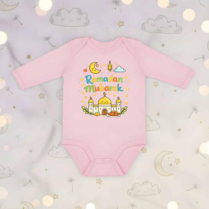 Ramadan Mubarak Long Sleeve Onesie