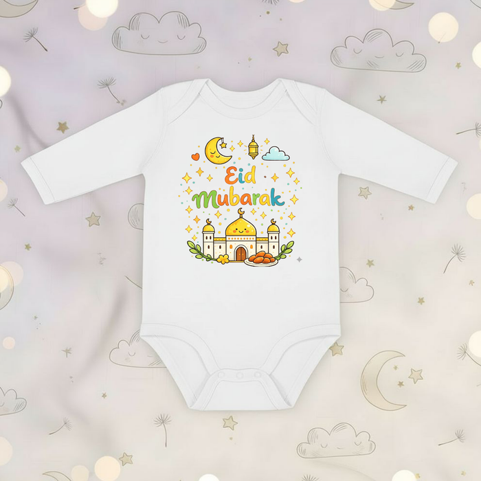 Eid Mubarak Long Sleeve Onesie