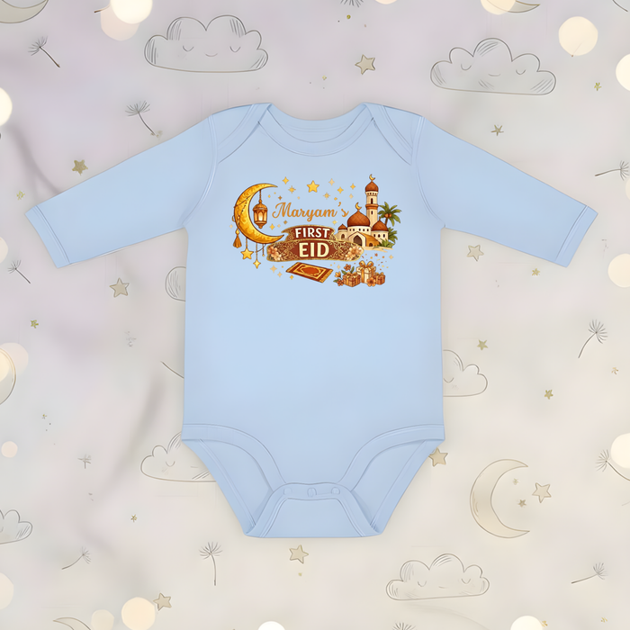 Personalized My First Eid Islamic Long Sleeve Onesie