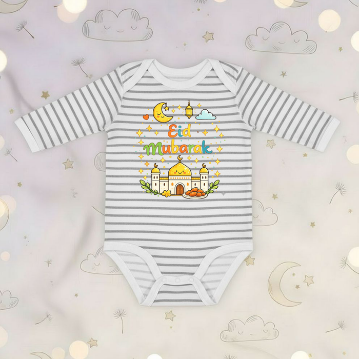 Eid Mubarak Long Sleeve Onesie