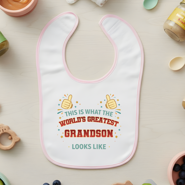 Colorful This Is What The World's Greatest [Relative] Looks Like Personalized Terry Bib