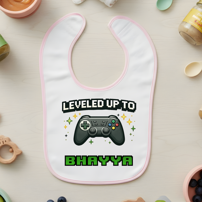 Leveled Up to [Relative] Personalized Terry Bib