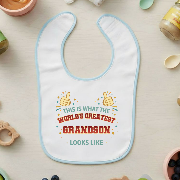 Colorful This Is What The World's Greatest [Relative] Looks Like Personalized Terry Bib