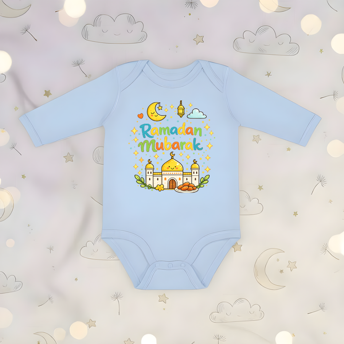 Ramadan Mubarak Long Sleeve Onesie