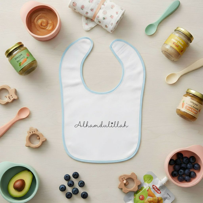 Alhamdulillah with Moon & Star Terry Bib
