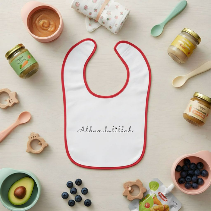 Alhamdulillah with Moon & Star Terry Bib
