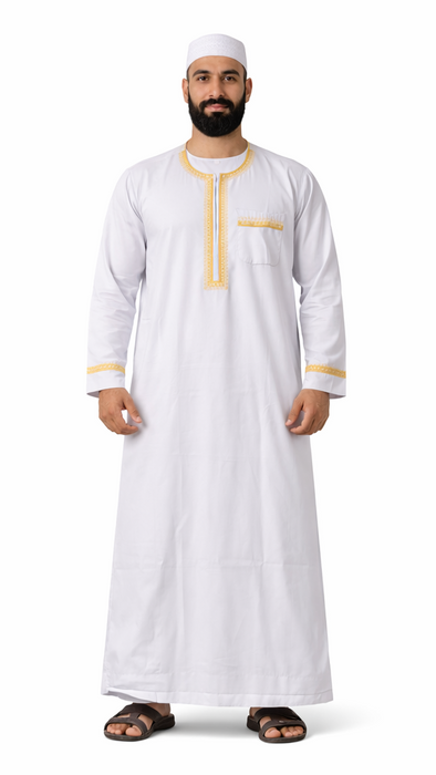 Muslim Men's 3-Pocket Thobe