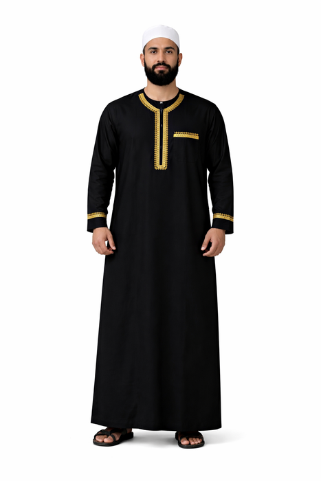 Muslim Men's 3-Pocket Thobe