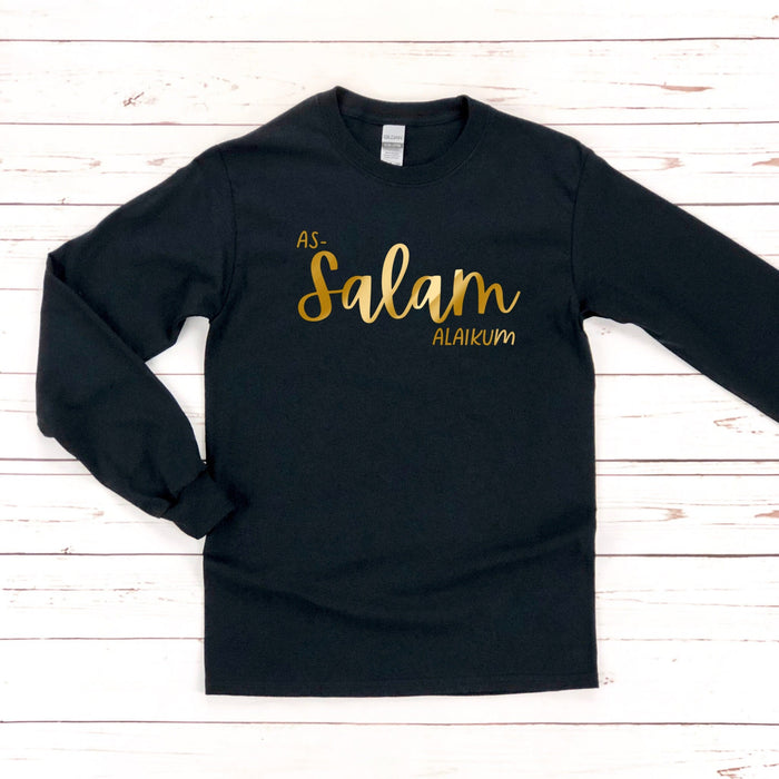 GOLD Assalam Alaikum Long Sleeve Shirt