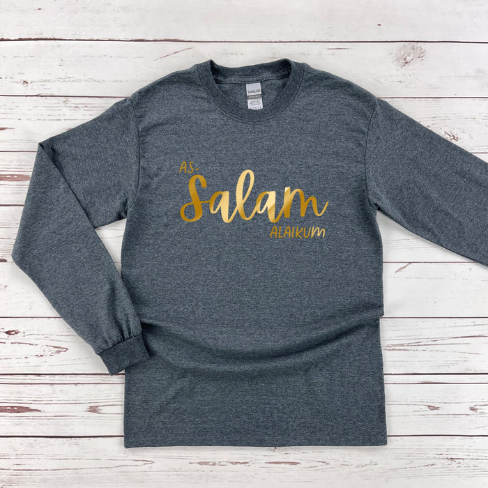 GOLD Assalam Alaikum Long Sleeve Shirt