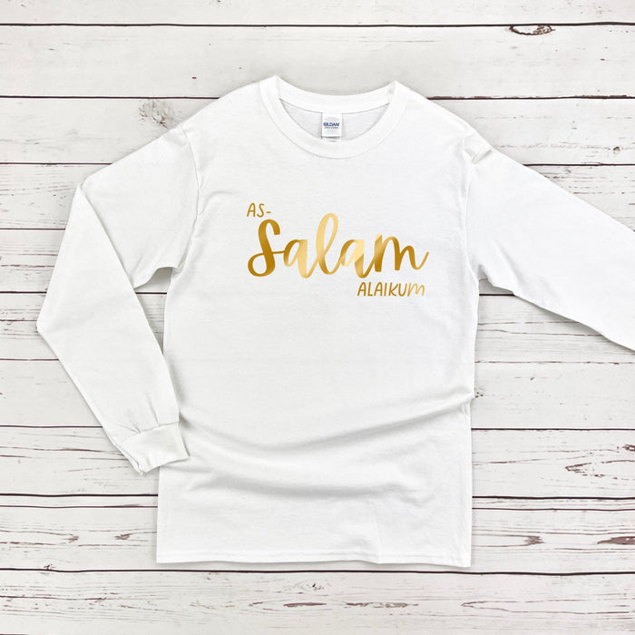 GOLD Assalam Alaikum Long Sleeve Shirt