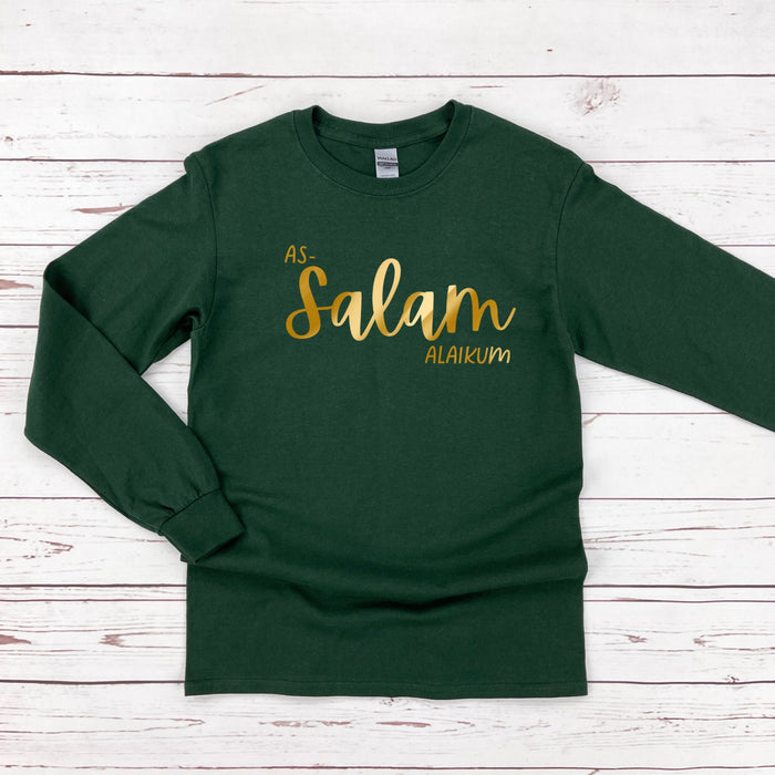 GOLD Assalam Alaikum Long Sleeve Shirt