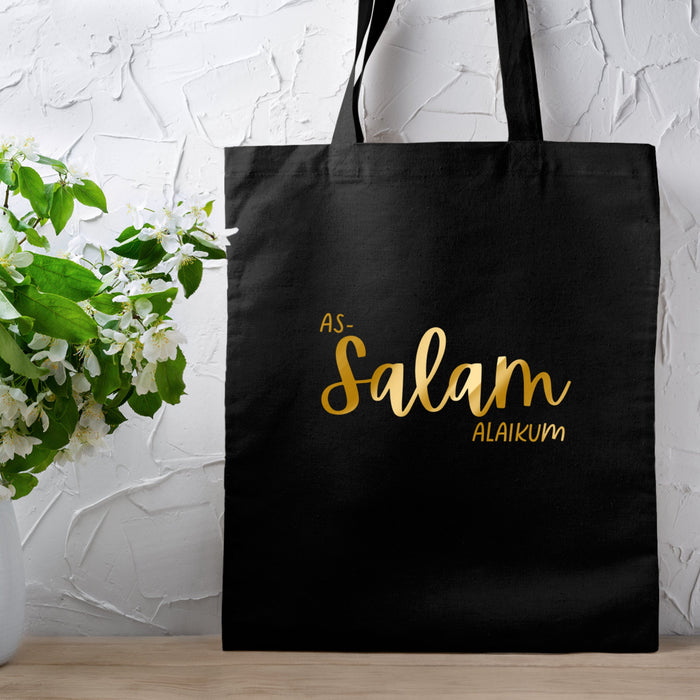 GOLD Assalam Alaikum Tote Bag